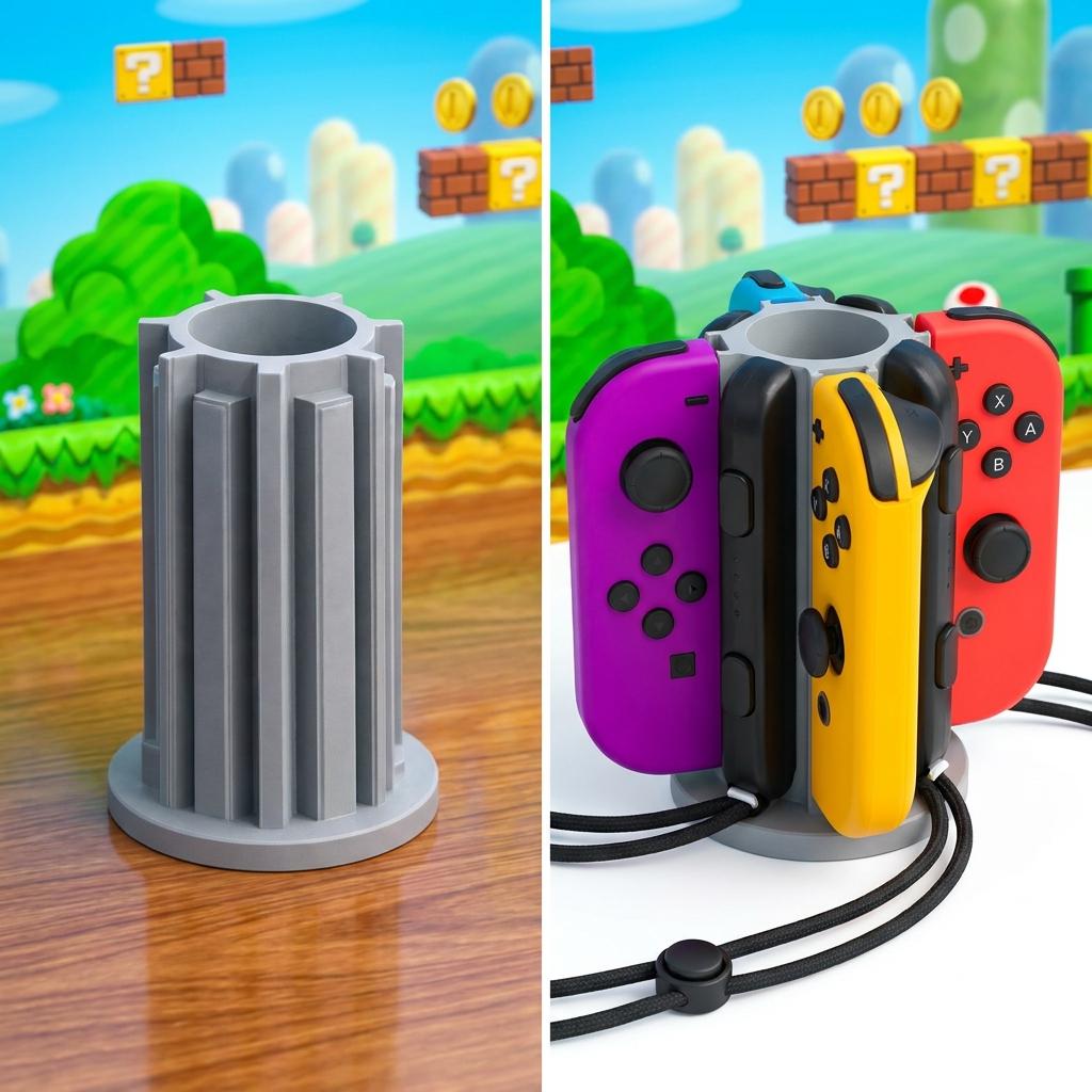 Joy-Con Holder for 4 Controllers Nintendo Switch | Space-Saving Vertical Organizer Stand