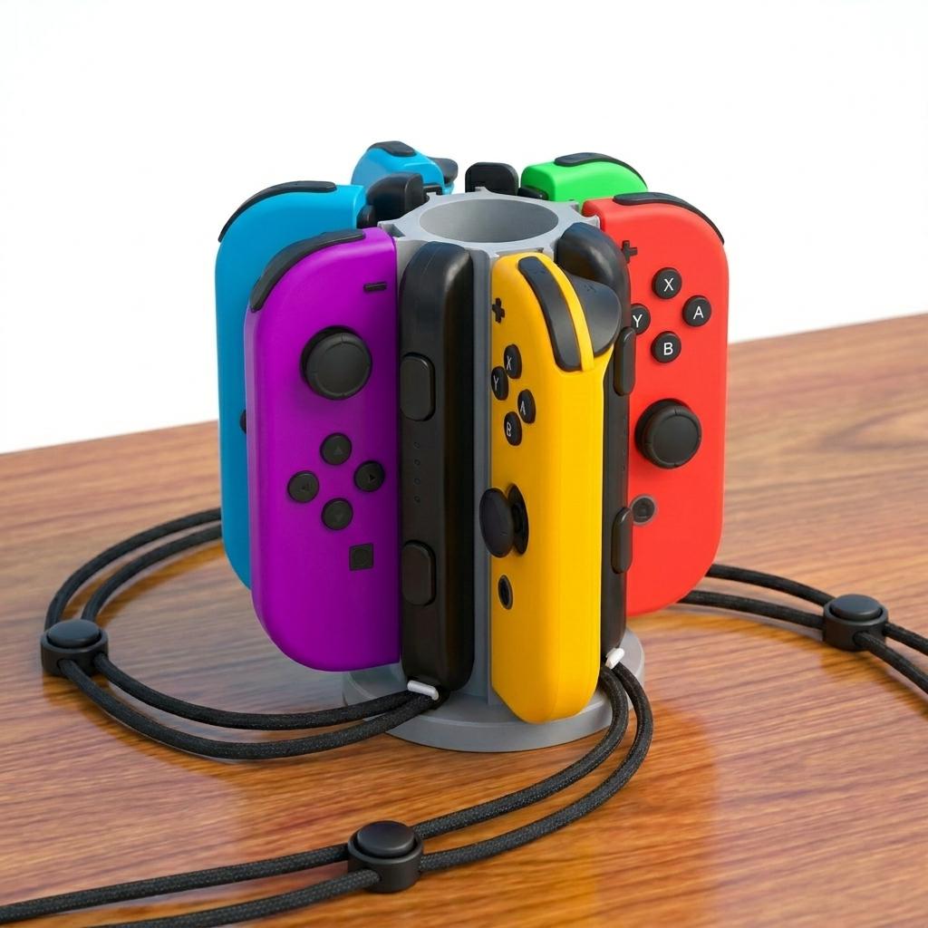 Joy-Con Holder for 4 Controllers Nintendo Switch | Space-Saving Vertical Organizer Stand